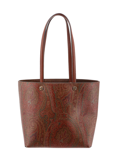 ETRO SHOULDER BAG IN COATED CANVAS WITH PAISLEY MOTIF