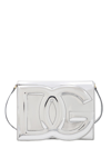 DOLCE & GABBANA MIRRORED LEATHER SHOULDER BAG WITH FRONTAL MONOGRAM
