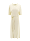 Lemaire Belted Cotton Jersey Midi Dress