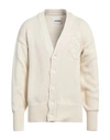 Jil Sander Man Cardigan Cream Size 40 Cotton In White