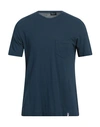 Drumohr Man T-shirt Navy Blue Size Xxl Cotton
