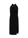 Givenchy Chain Straps Midi Dress In Black