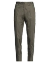 Tagliatore Man Pants Military Green Size 36 Cotton