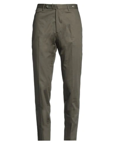 Tagliatore Man Pants Military Green Size 36 Cotton In Green