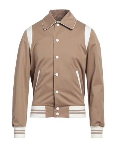 Pt Torino Man Jacket Camel Size 44 Cotton In Beige