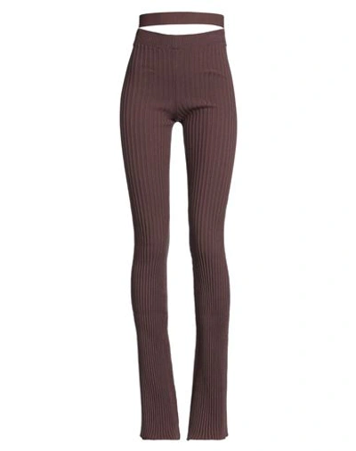 Andreädamo Andreādamo Woman Pants Chocolate Brown Size M Viscose, Polyester, Polyamide, Elastane