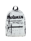Alexander Mcqueen Fold-print Jacquard Canvas Backpack
