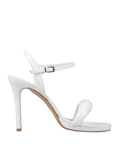 Noa Woman Sandals White Size 10 Leather