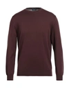 Drumohr Man Sweater Cocoa Size 42 Cotton In Brown