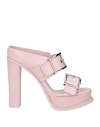 Alexander Mcqueen Woman Sandals Pink Size 10 Soft Leather