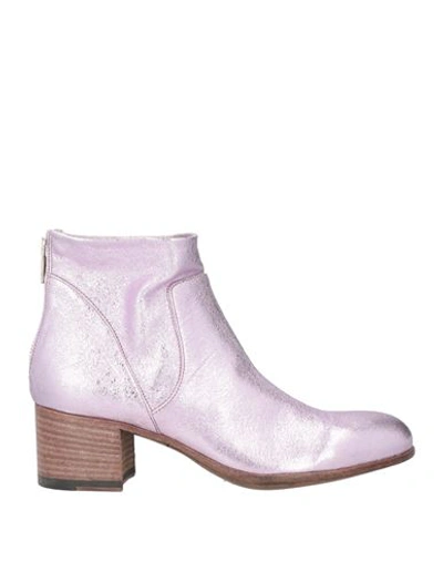 Pantanetti Woman Ankle Boots Pink Size 7 Leather