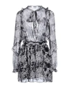 Msgm Woman Mini Dress Midnight Blue Size 2 Silk In Blue