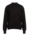 Gran Sasso Man Turtleneck Dark Brown Size 44 Virgin Wool
