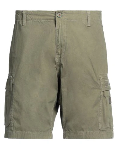 Napapijri Man Shorts & Bermuda Shorts Green Size 40 Cotton