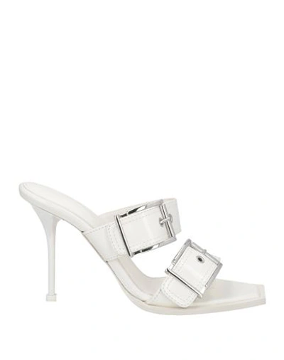Alexander Mcqueen Woman Sandals White Size 9 Soft Leather