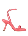 Vic Matie Vic Matiē Woman Sandals Coral Size 7 Soft Leather In Red