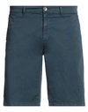 Brooksfield Man Shorts & Bermuda Shorts Navy Blue Size 38 Cotton, Elastane