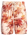 Alanui Man Shorts & Bermuda Shorts Orange Size M Cotton In Orange