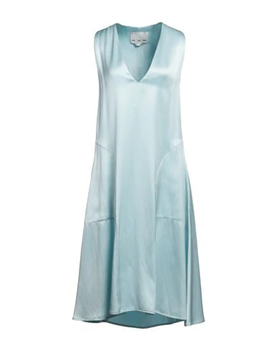 Sa Su Phi Woman Midi Dress Sky Blue Size 8 Silk, Viscose