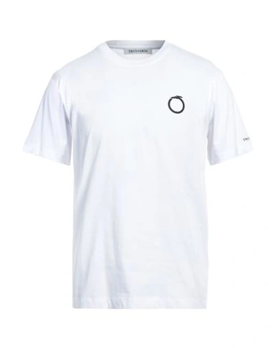 Trussardi Man T-shirt Off White Size Xxl Cotton In Off White