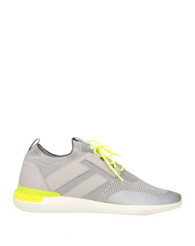 Tod's Man Sneakers Light Grey Size 11.5 Textile Fibers