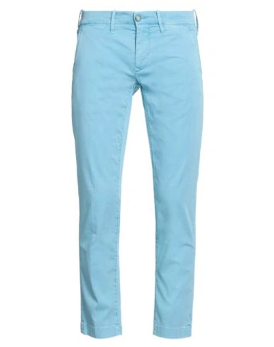 Jacob Cohёn Man Pants Azure Size 32 Cotton, Elastane In Blue