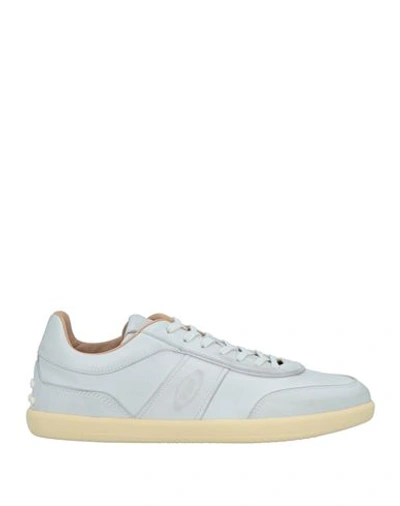 Tod's Man Sneakers Light Grey Size 9 Leather