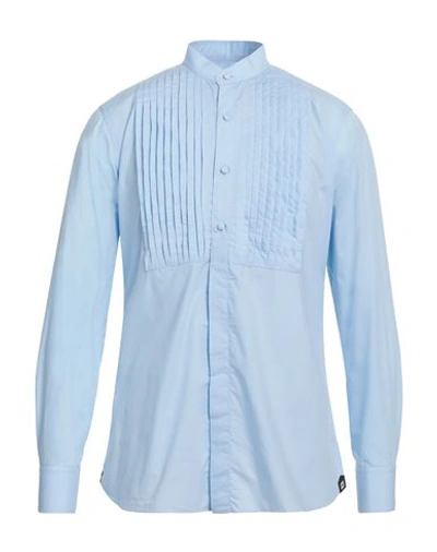 Lardini Man Shirt Light Blue Size 17 Cotton
