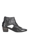 PANTANETTI PANTANETTI WOMAN ANKLE BOOTS STEEL GREY SIZE 7 LEATHER