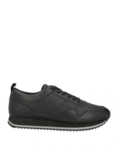 Calvin Klein Man Sneakers Black Size 12 Leather