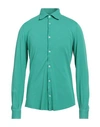 Fedeli Man Shirt Green Size 52 Cotton