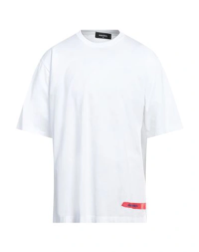 Dsquared2 Man T-shirt White Size Xxl Cotton