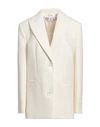 Off-white Woman Blazer Ivory Size 6 Polyester, Virgin Wool, Elastane