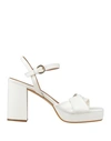 Carmens Woman Sandals White Size 10 Leather