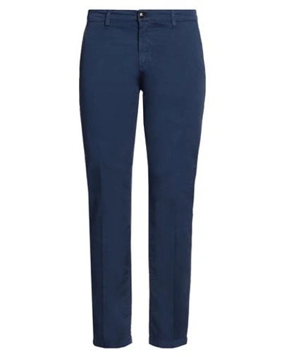 Herman & Sons Man Pants Bright Blue Size 40 Cotton, Elastane In Blue