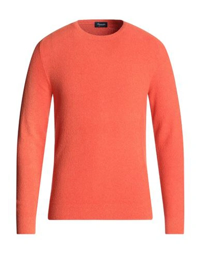 Drumohr Man Sweater Mandarin Size 38 Cotton, Polyamide In Mandarin