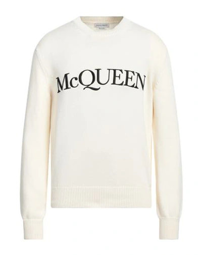 Alexander Mcqueen Man Sweater Ivory Size Xxl Cotton, Viscose, Polyester In White
