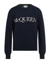 Alexander Mcqueen Man Sweater Midnight Blue Size L Cotton, Viscose, Polyester