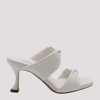 AQUAZZURA AQUAZZURA WHITE LEATHER TWIST SANDALS