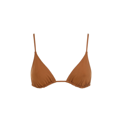 Orlebar Brown Eres  Mouna Bikini Top Swimwear In Brown