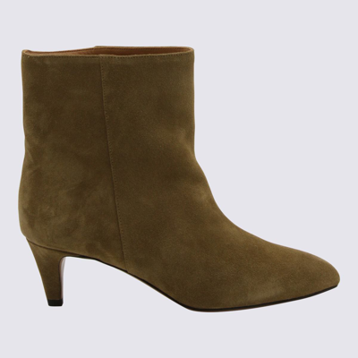 Isabel Marant Taupe Suede Deone Boots In Beige