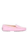 Tod's Woman Loafers Pink Size 6.5 Leather