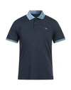 Harmont & Blaine Man Polo Shirt Midnight Blue Size M Cotton