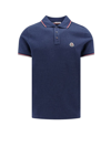 Moncler Cotton Regular Fit Polo Shirt In Blue