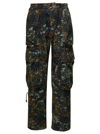 DSQUARED2 MULTICOLOR CARGO PANTS WITH CAMO PRINT IN STRETCH COTTON MAN