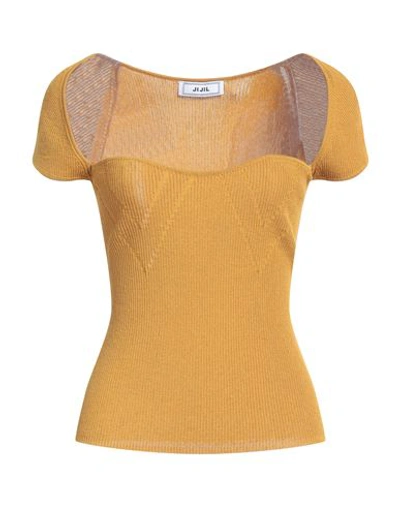 Jijil Woman Sweater Ocher Size 4 Viscose, Polyamide In Yellow