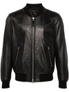 Tom Ford Zip-front Leather Jacket In Black