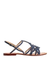 Maliparmi Malìparmi Woman Sandals Blue Size 8 Textile Fibers In Blue