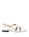 Pollini Woman Sandals White Size 10 Cowhide