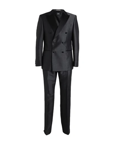 Hugo Boss Boss Man Suit Black Size 38 Virgin Wool Polyester ModeSens